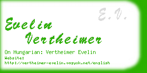 evelin vertheimer business card